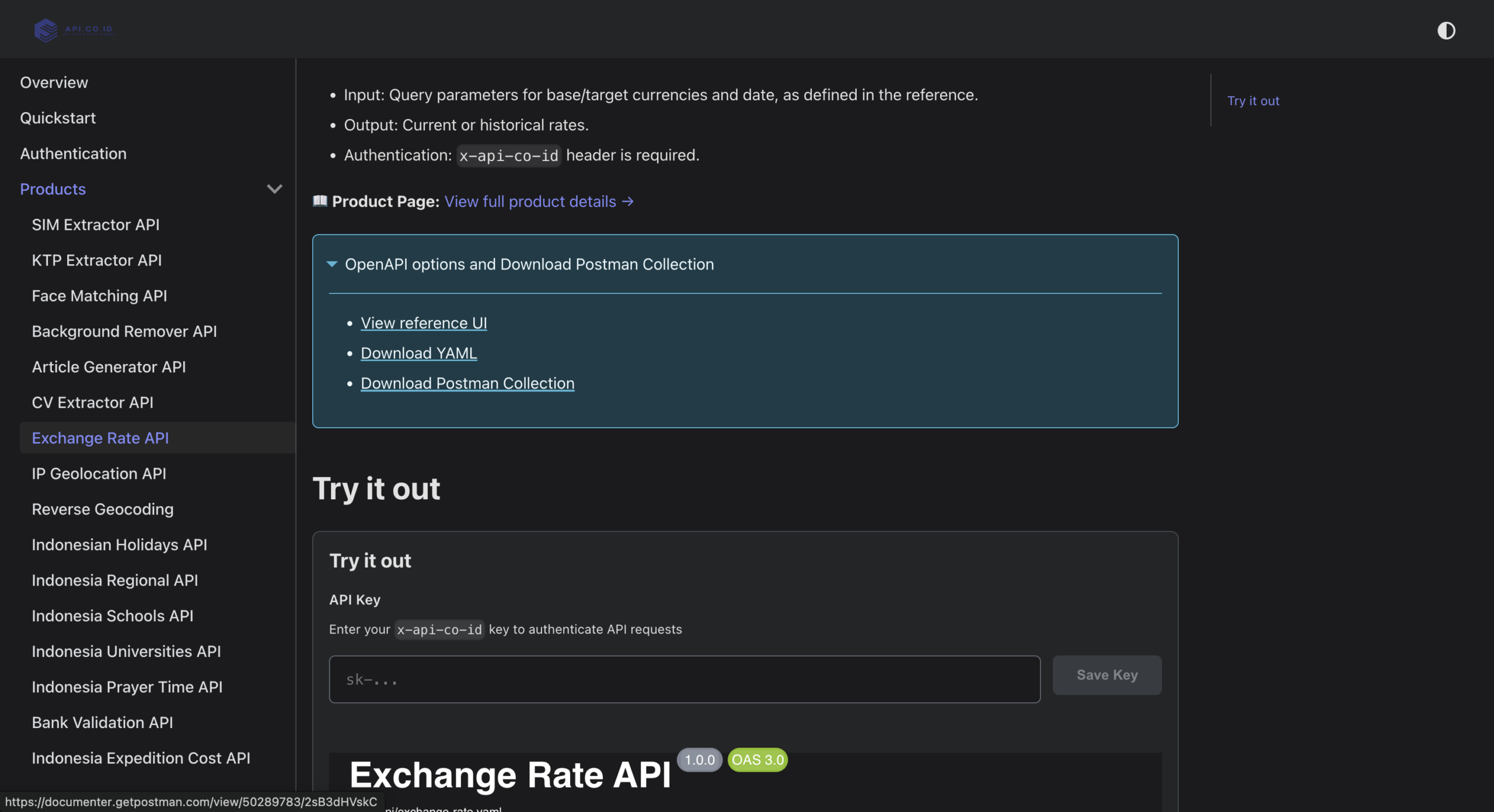 cara download postman collection Api.co.id download postman collection