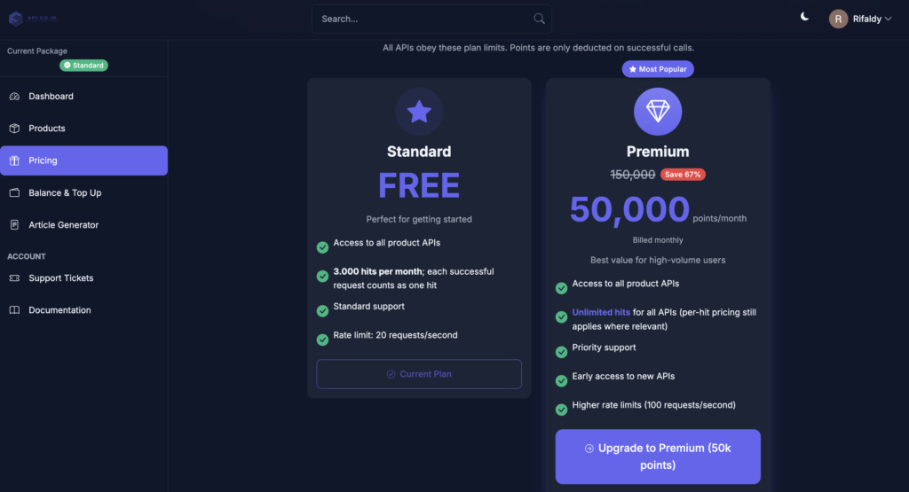 Cara Upgrade dan Menggunakan Api Premium Api.co.id