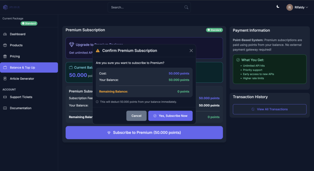 Cara Upgrade dan Menggunakan Api Premium Api.co.id